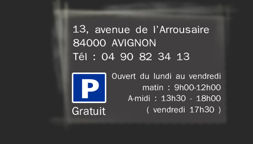 Nos coordonnées : SARL DURAND FILS - 13 avenue de l'Arrousaire - 84000 Avignon - Tel : 04 90 82 34 13
